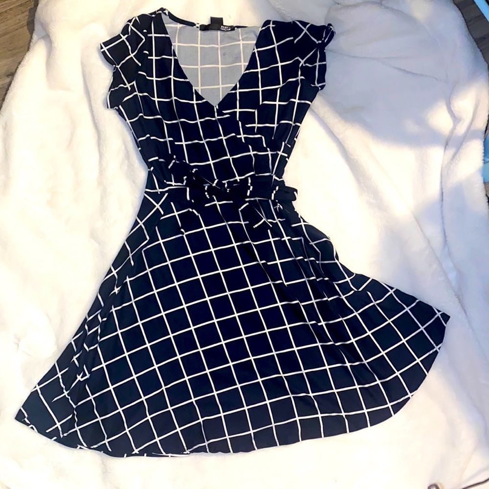 Navy Geometric Dress